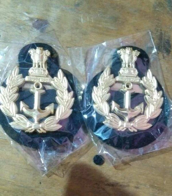 SO New peak cap badge Indian Coast Guard